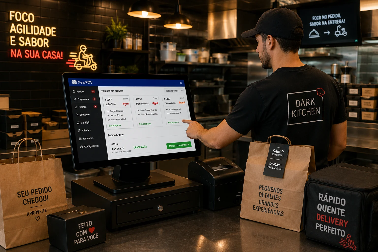 Delivery e dark kitchens