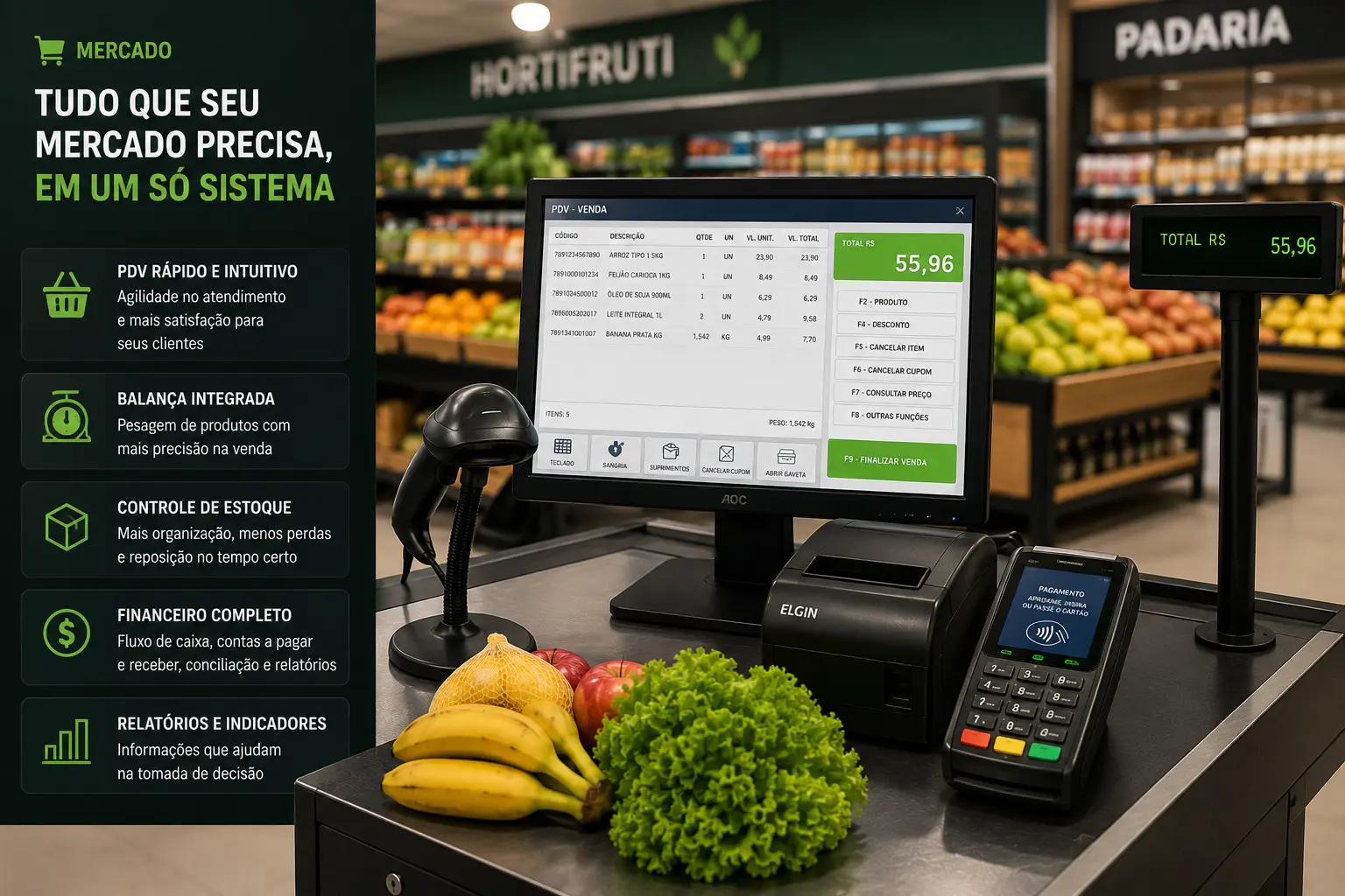 Mercados, mercadinhos e frutarias